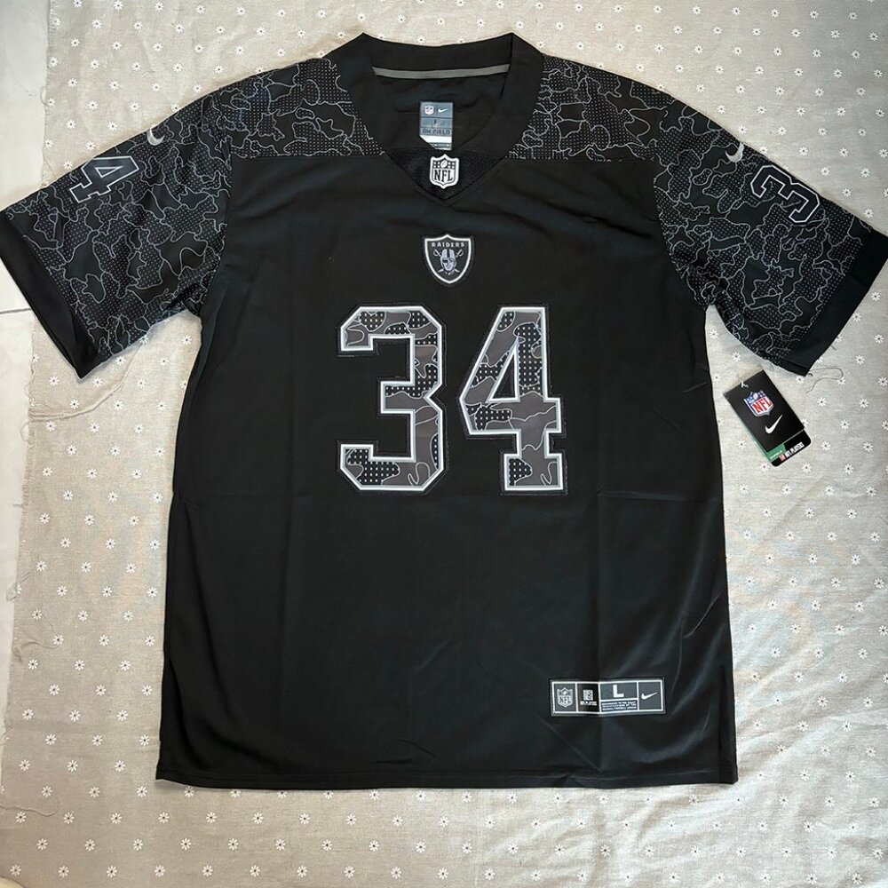 NFL Mens Nike Bo Jackson Black Las Vegas Raiders 34#Jersey